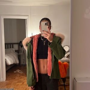 Saks fur utility jacket